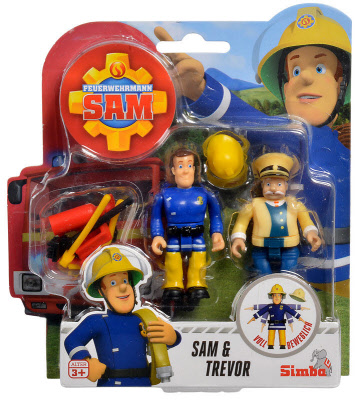 waarheid Elk jaar ongeluk Brandweerman Sam: Klaas Kozijn (buschauffeur) & Brandweerman Sam (2 actie  figuurtjes/Simba) | BS 1 actiefiguurtje Norbert Simba